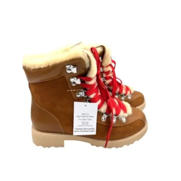 NWT J.Crew Leather & Nubuck Pieced Nordic Boot Glazed Pecan Womens 9 - Picture 11 of 14